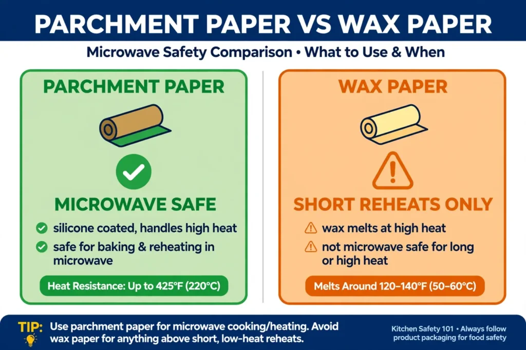 Parchment Paper vs Wax Paper in the Microwave: Which One Is Actually Safe?